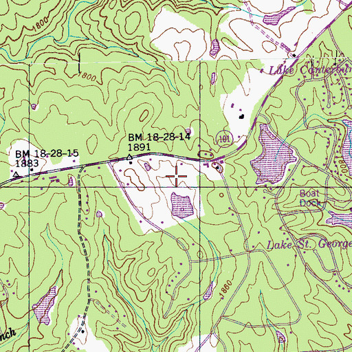 Topographic Map of Fairview, TN