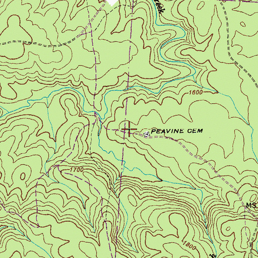Topographic Map of Forest Hill School (historical), TN