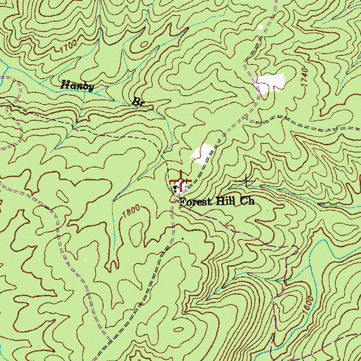 Topographic Map of Forest Hill (historical), TN