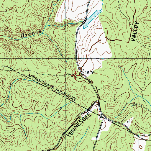 Topographic Map of Hilltop Acres, TN