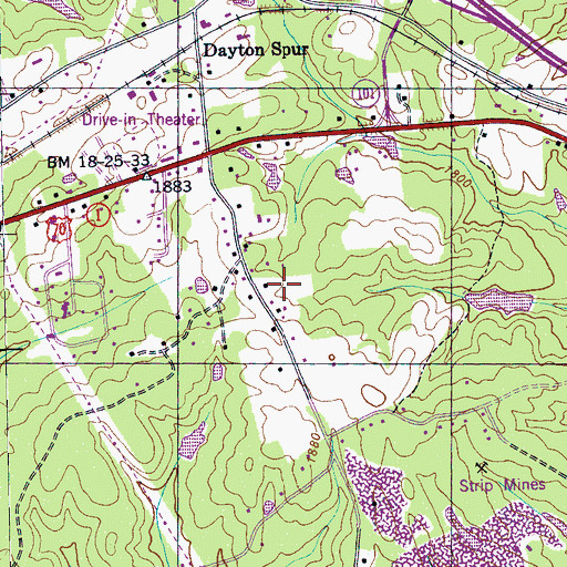 Topographic Map of Highland Homesite Addition, TN