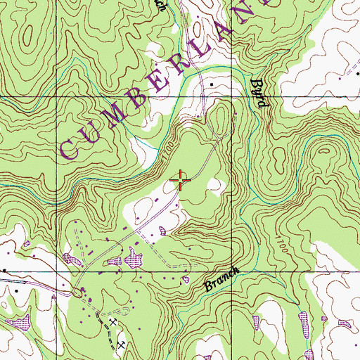 Topographic Map of Highland Estates, TN