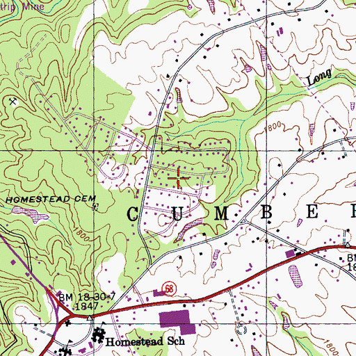 Topographic Map of Highland View, TN