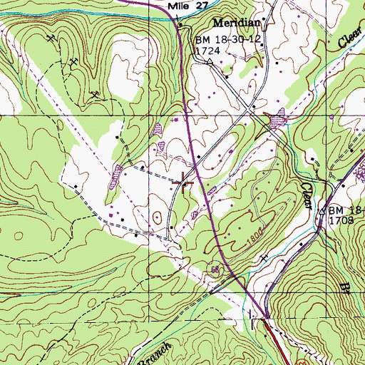 Topographic Map of Hedgecoth (historical), TN