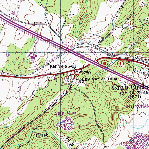 Topographic Map of Haley Grove church (historical), TN