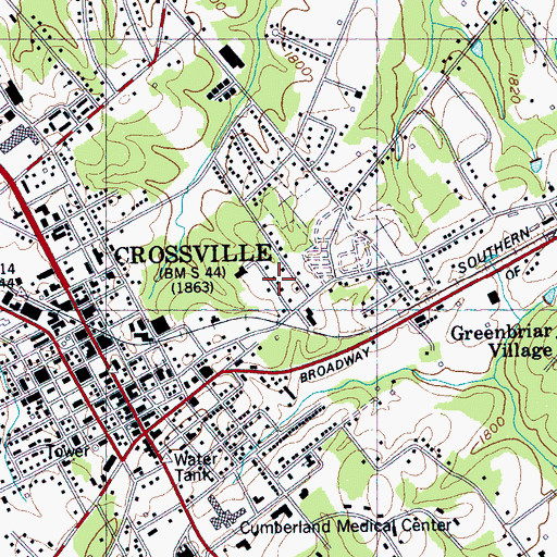 Topographic Map of Harrison Addition, TN