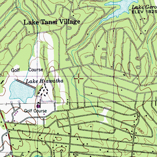 Topographic Map of Hiawatha Subdivision, TN