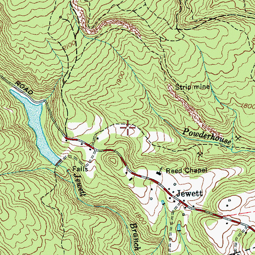 Topographic Map of Jewett Church (historical), TN