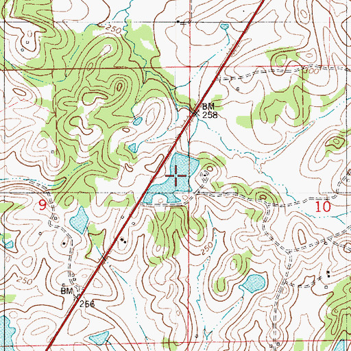 Topographic Map of Crenshaws Pond Number Two, AL