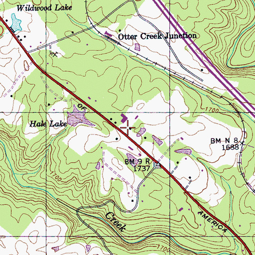 Topographic Map of Kemmers Old Stand (historical), TN
