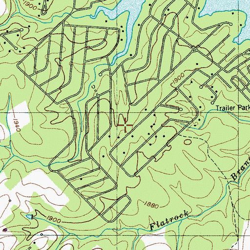 Topographic Map of Kiowa Subdivision, TN