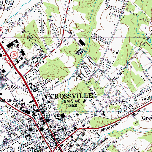Topographic Map of Lynwood Acres, TN