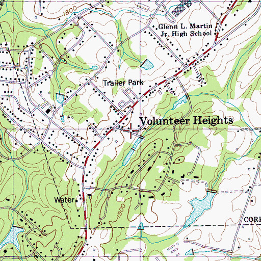 Topographic Map of Livesay, TN