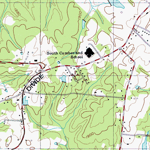 Topographic Map of Lanatana Estates, TN