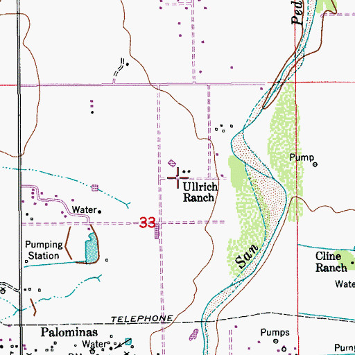 Topographic Map of Ullrich Ranch, AZ