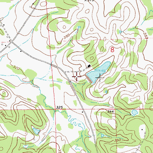 Topographic Map of Schorr Lake, AL