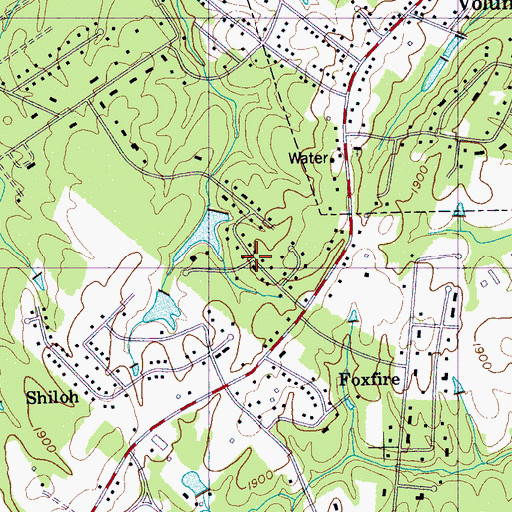 Topographic Map of Middle Brook Place, TN