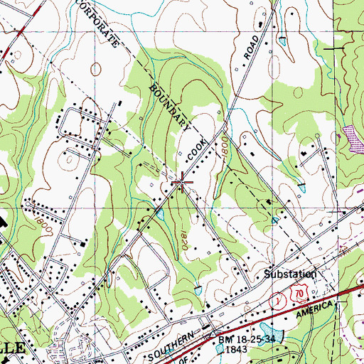 Topographic Map of Parkview, TN