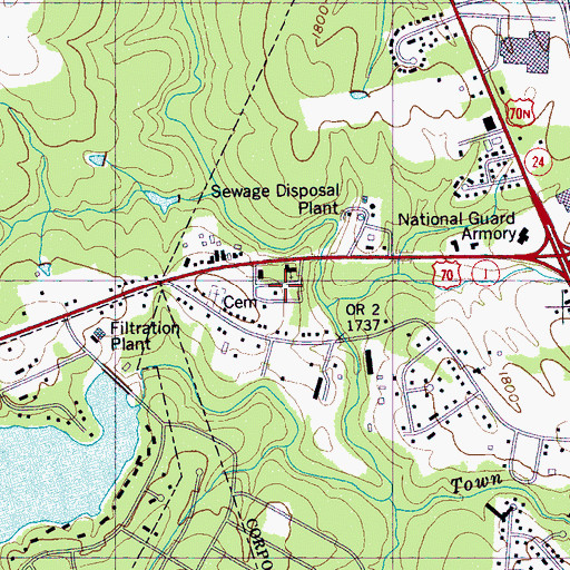 Topographic Map of Port Haven, TN