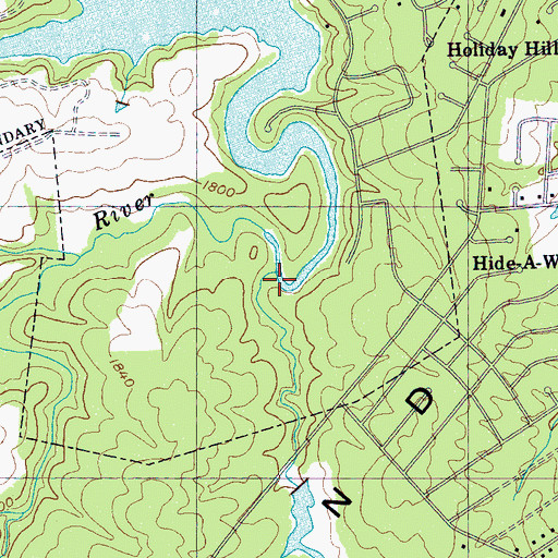 Topographic Map of Peters Branch, TN