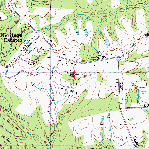 Topographic Map of Parkway Estates, TN