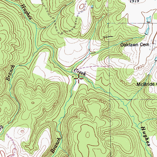 Topographic Map of Stone Mill Hollow, TN