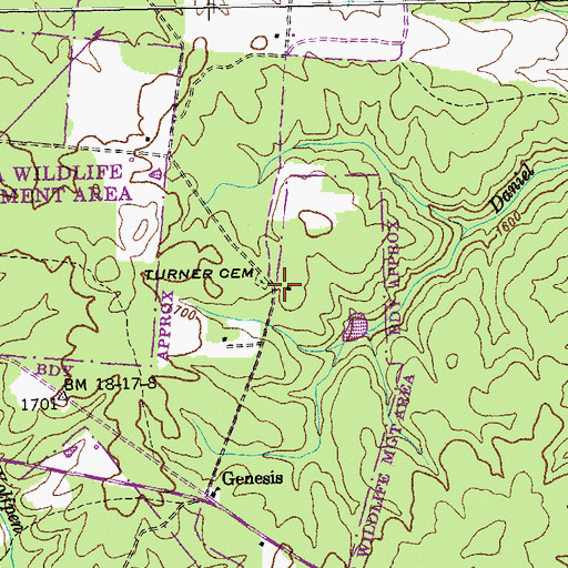 Topographic Map of Shiloh Church (historical), TN