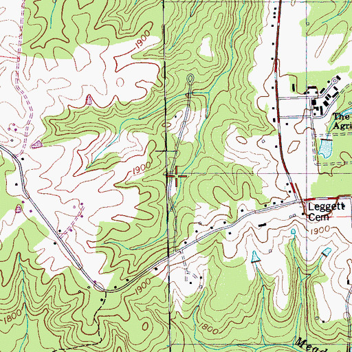 Topographic Map of Timberland Estates, TN