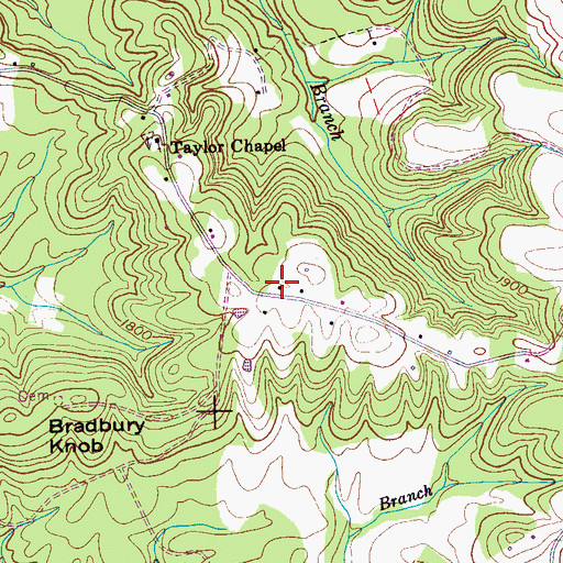 Topographic Map of Taylor School (historical), TN
