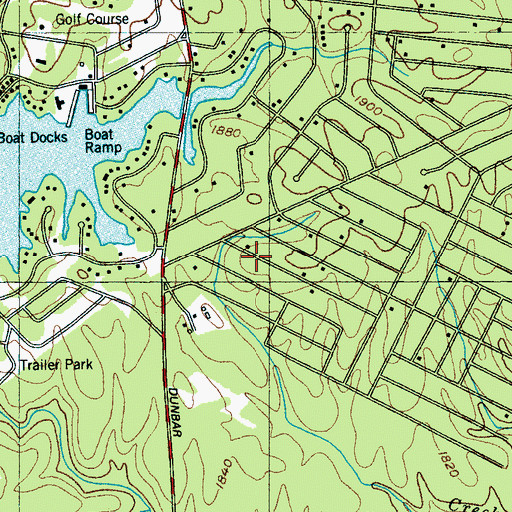 Topographic Map of Winnebago Subdivision, TN