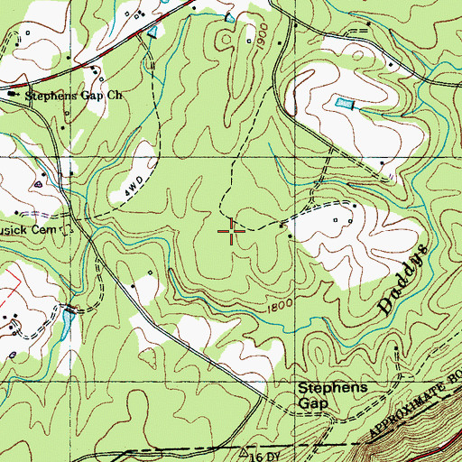 Topographic Map of Webb Chapel School (historical), TN