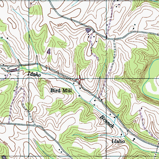 Topographic Map of Dustin (historical), TN