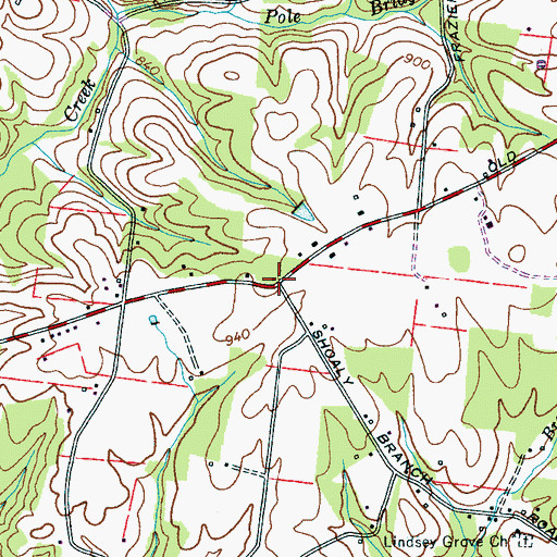 Topographic Map of Fairview, TN