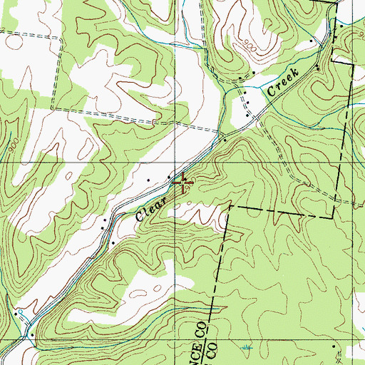 Topographic Map of Fall River Spring, TN