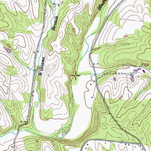 Topographic Map of Gable Branch, TN