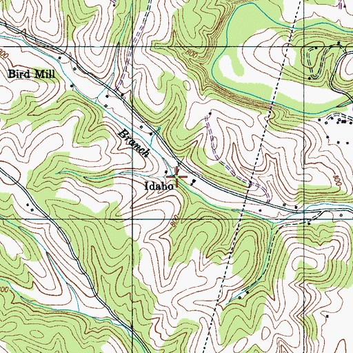 Topographic Map of Idaho School (historical), TN