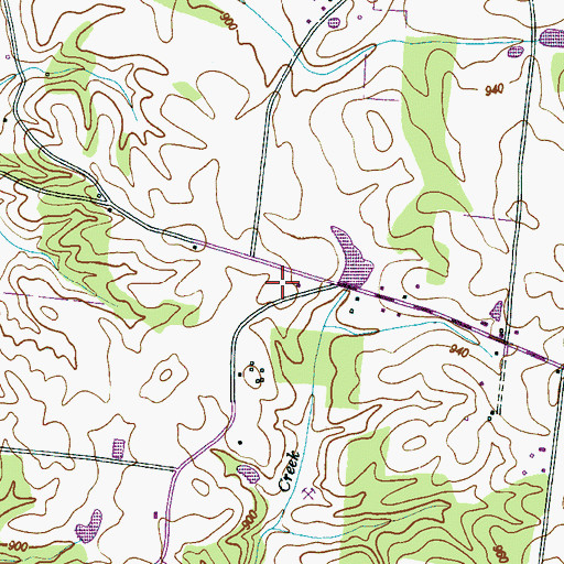 Topographic Map of Mount Lebanon School (historical), TN