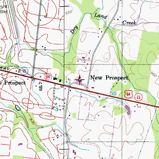 Topographic Map of New Prospect Elementary School, TN