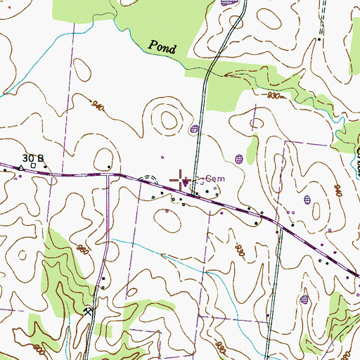 Topographic Map of O K School (historical), TN