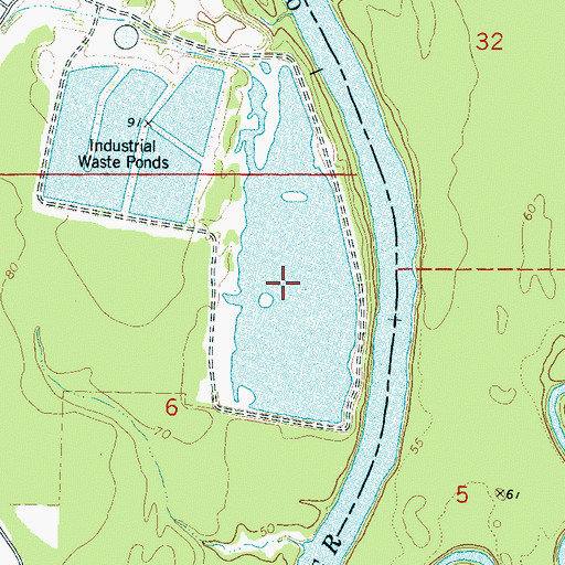Topographic Map of Final Mill Effluent Treatment Pon, AL