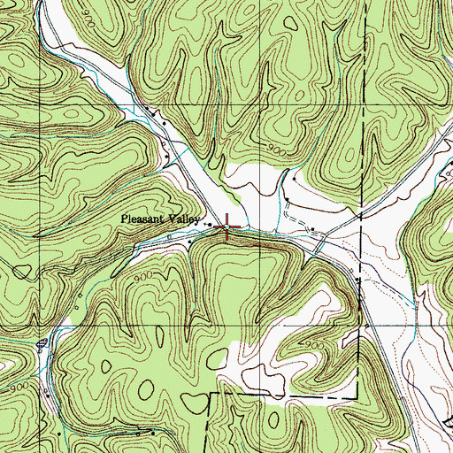 Topographic Map of Pleasant Valley School (historical), TN