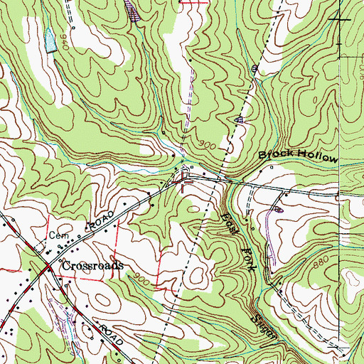 Topographic Map of Rossboro, TN