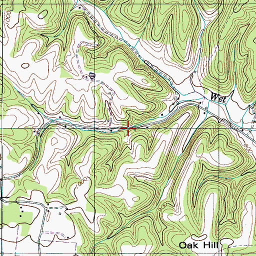 Topographic Map of Seven (historical), TN