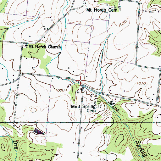 Topographic Map of Vater (historical), TN