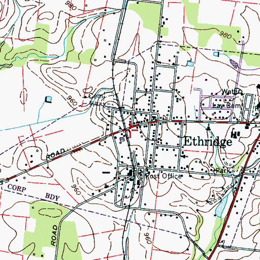 Topographic Map of Wayne Station (historical), TN