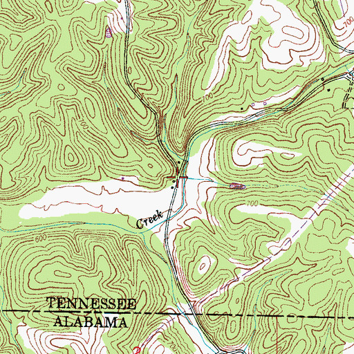 Topographic Map of Wolf Creek Mill (historical), TN