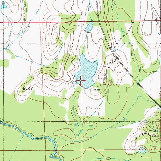 Topographic Map of Martins Dam, AL