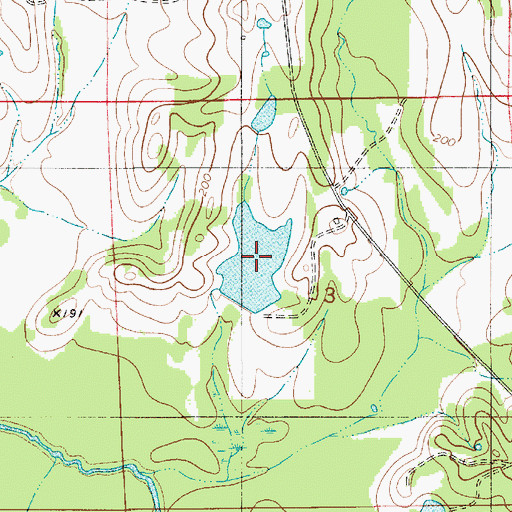 Topographic Map of Martins Lake, AL