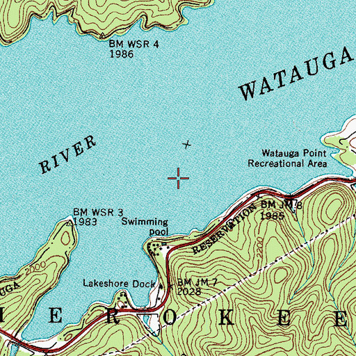 Topographic Map of Gouge (historical), TN