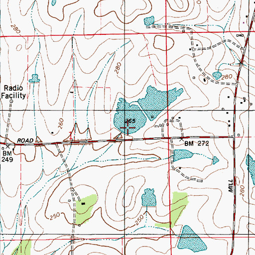 Topographic Map of Sims Number 2 Dam, AL